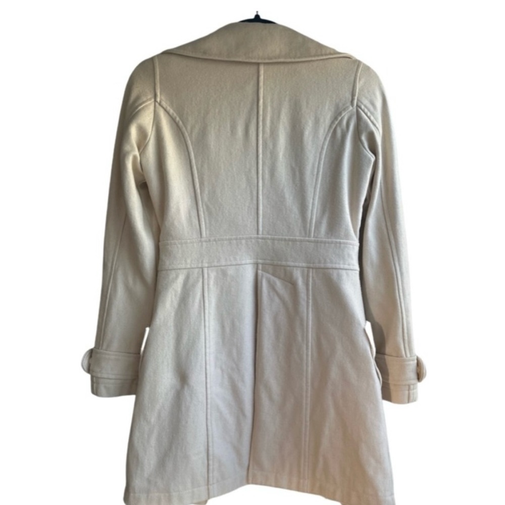 Tulle Ivory Wool Pea Coat - Picture 3 of 8